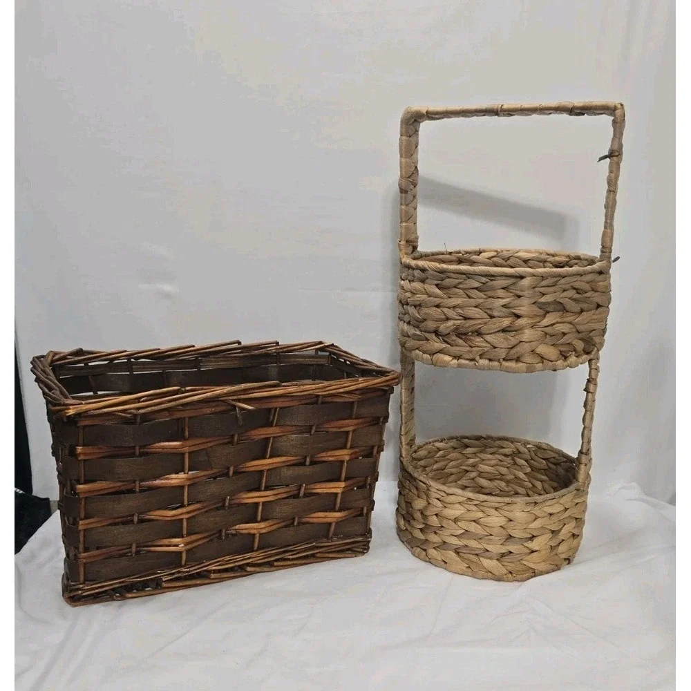 Set Of 2 Baskets Home Decor/Crafts/Storage